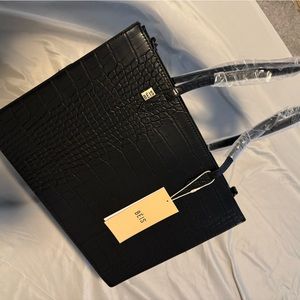 BEIS the work tote - black croc